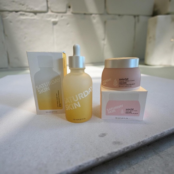 Skincare Set - Saturday Skin Bright Vitamin C Toner & Water Glacier Water Cream - Picture 1 of 1